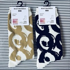 MARIMEKKO x UNIQLO Heattech Swirl Socks UK 4 - 7 EU 37 - 41.5 NEW