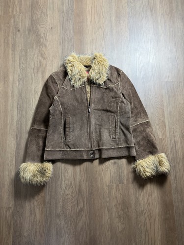 Vintage suede leather jacket - vintage,