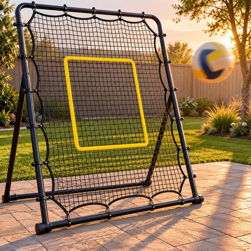 Volleyball rebound net black - rebound,