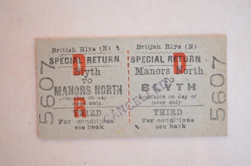 Railway ticket blyth to - railway,