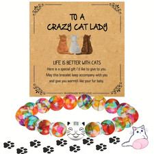 Cat 8mm Natural Stone Bracelet