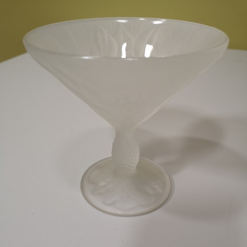 Vintage frosted glass pedastal - frosted,