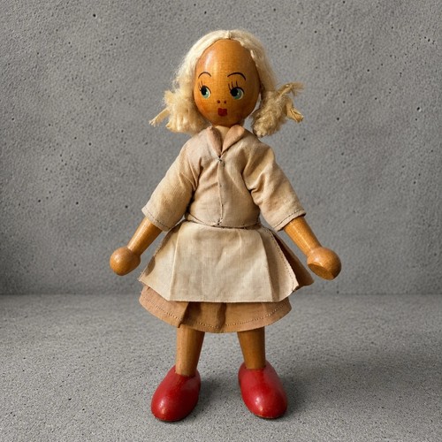 Vintage polish wooden - peg, doll