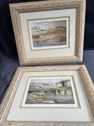 Pair watercolour prints - pair, of