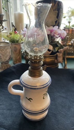 Old porcelain oil - lamp, deco