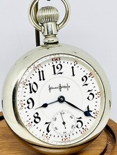 Amazing 1904 Illinois Bunn Special 18S 21J Choo Choo Train Railroad Pocket Watch