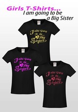 Big Sister T-Shirt I'm Going To Be Personalised Kids Matching Clothes Boys Girls