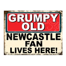 Metal sign plaque grumpy old - metal,