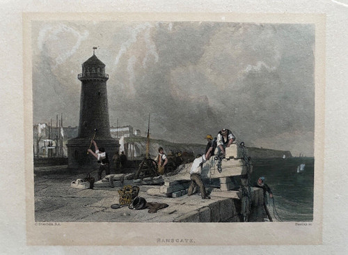1836 antique print - print;, ramsgate