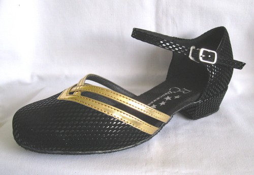 Ladies black low heel - black,