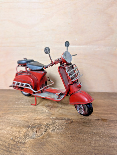 Vintage red metal - metal, scooter