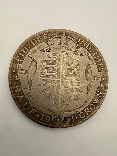 1921 king george silver half - v,