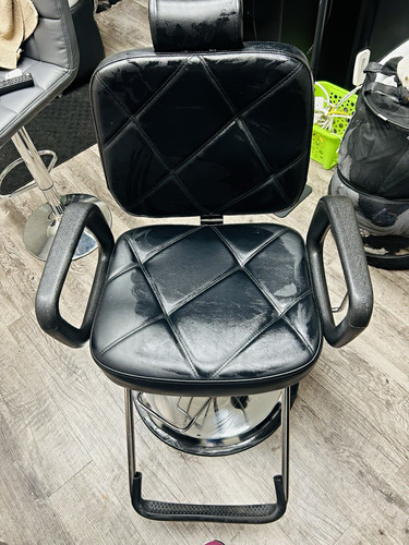 Black salon chair - black,