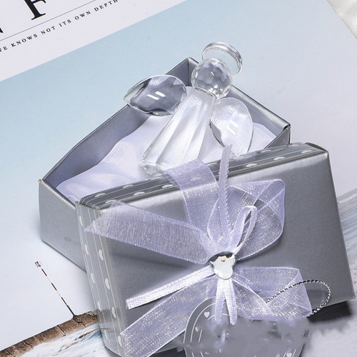 Clear glass angel - clear, adornment