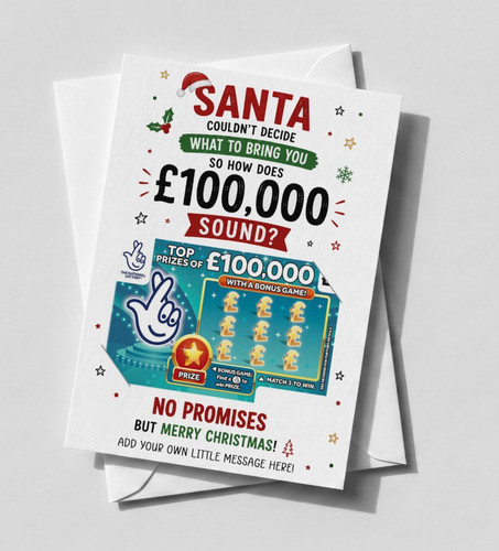 Christmas scratch card - scratch, holder