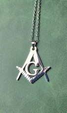 Masonic Cutout Pendant And Chain