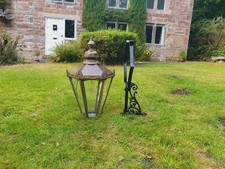 Brass Victorian style wall lamp/light/lantern coach house garden barn outside
