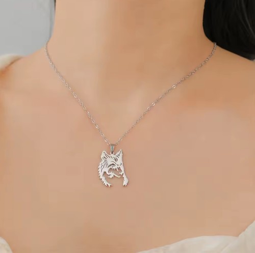Wolf necklace alsatian husky - necklace,