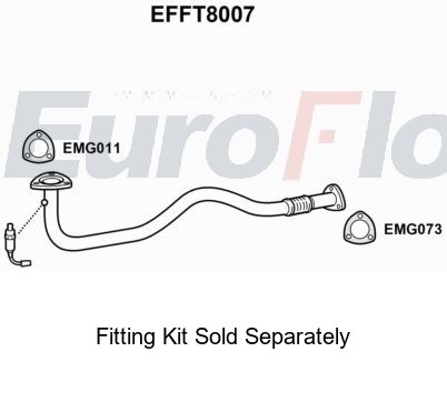 Pipe front exhaust replacement - front,