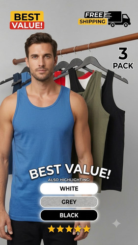 Pack men vest - men's, 100%