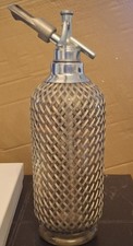 Vintage Wire Meshed & Glass Sparklets Soda Syphon 1930’s