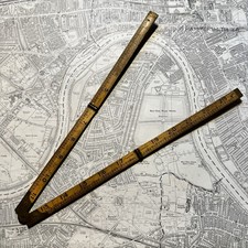 Vintage Wooden Folding Ruler