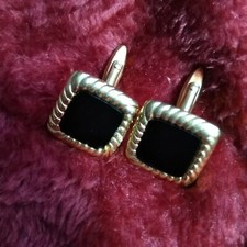 GOLDTONE CUFFLINKS BACK