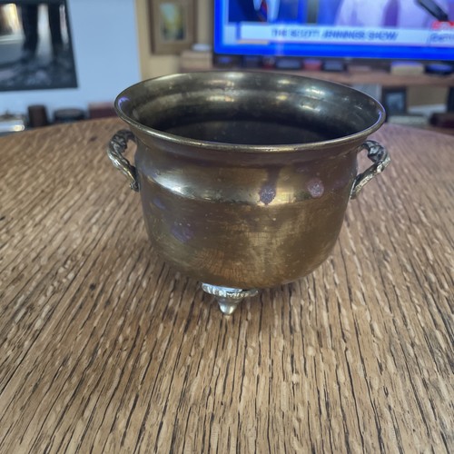 Antique brass jardinière - antique,