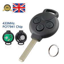 for 2007 - 2015 Smart Fortwo 451 Car 3 Button Remote Key Fob 434MHz PCF7941 Chip