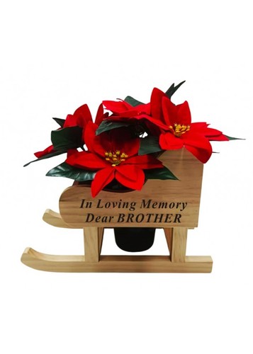 Brother memorial wooden sleigh - brother,