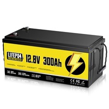 12V 300Ah LiFePO4 Lithium Battery 15000+ Deep Cycles Solar RV Off-grid BMS