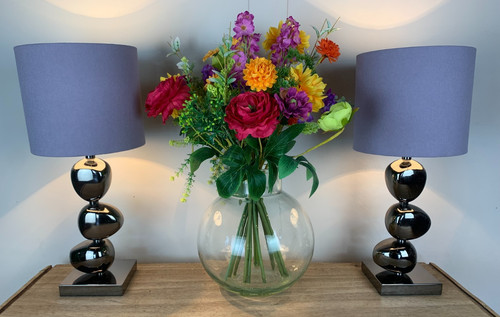 Pair vintage style pewter - of,