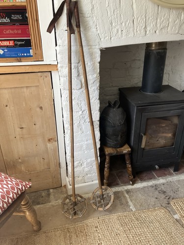 1930s ski poles bamboo - poles,