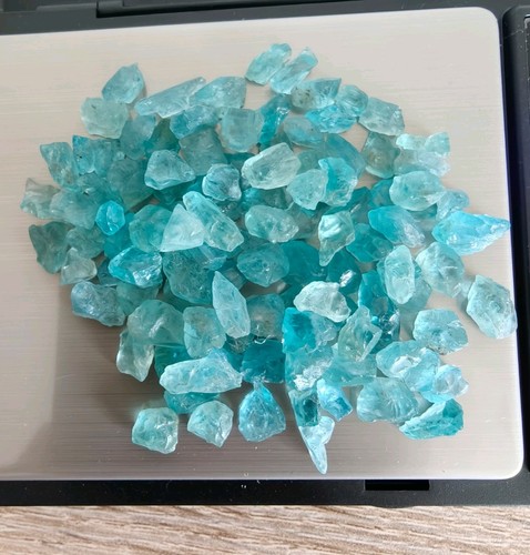 Natural rough blue apatite - natural,