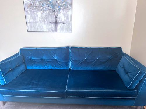 Sofology blue velour - sofology, sofa