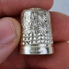 Solid silver thimble - silver,