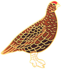 Grouse Game Bird Pin Badge