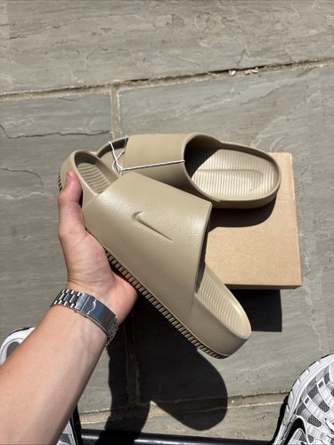 Nike calm sliders beige size - nike,