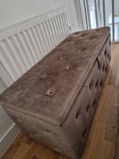 Westcott Grey Ottoman storage box soft close