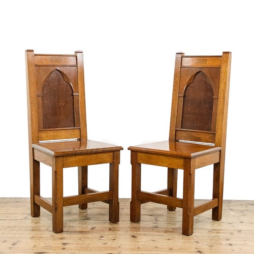 Pair vintage oak - pair, of
