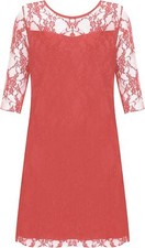 Lace Lined 3/4 Sleeve Plus