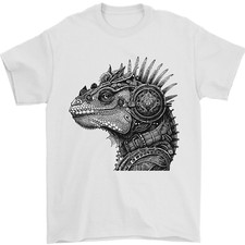 Steampunk Iguana Mens T-Shirt 100% Cotton