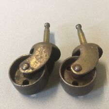 Pair Of Antique Castors Steel Wheels Georgian, Victorian Salvaged Reclaimed