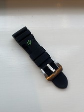 26mm Black OFFICINE RUBBER Watch Band Fits for Panerai PAM strap WITH BUCKLE