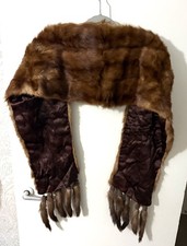 Vintage Mink Fur Stole Collar