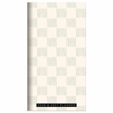 Checkerboard Slim Monthly Diary 2026 - 2027 - Designs & Patterns - Month To View
