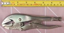 7" Vintage Curved Jaws No Name Mole Grips Vicegrip Clamp Made in UK