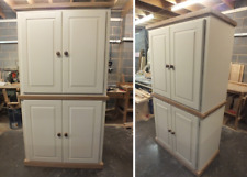SOMERSET PAINTED 4 DOOR LARDER CUPBOARD WITH SPICE RACKS BESPOKE SIZES & COLOURS