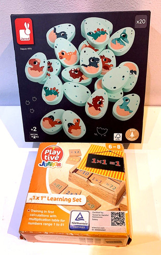 Janod wooden memory dino toy - memory,