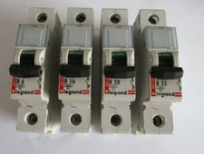 LEGRAND 061 RANGE B6 B10 B16 B20 B32 B40 6KA SINGLE POLE MCB CIRCUIT BREAKERS